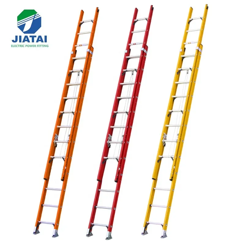 EN131 Step ไฟเบอร์กลาส Fire Escape Extension Telescopic Ladder พับอลูมิเนียมผสม Step Laders ผู้ผลิต