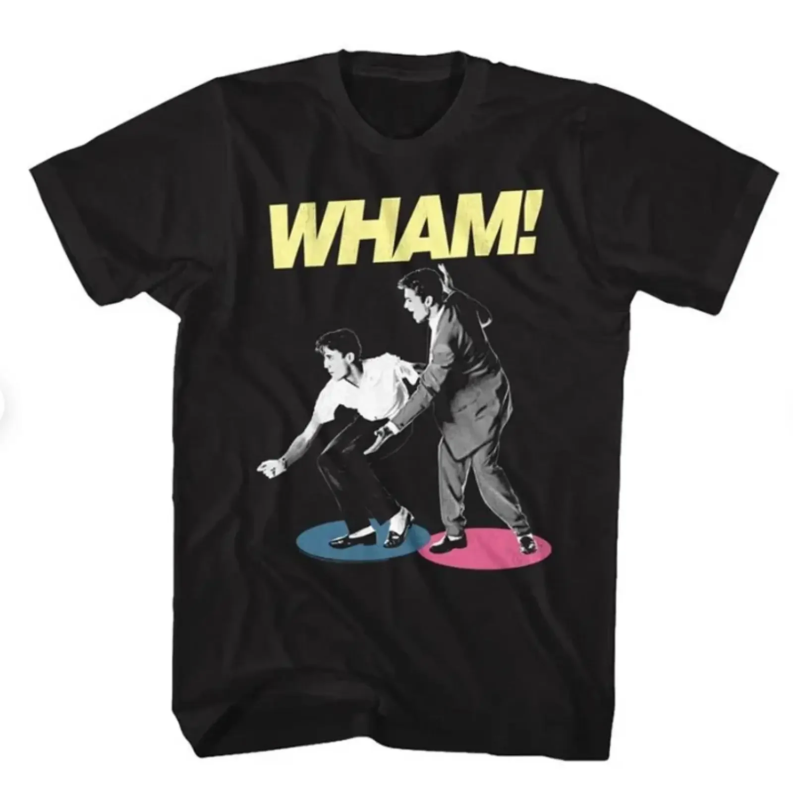 Wham Black T Shirt for Adults vintage Washed homme Top For Everyday Wear Unisex designer clothes Casual graphic streetwear