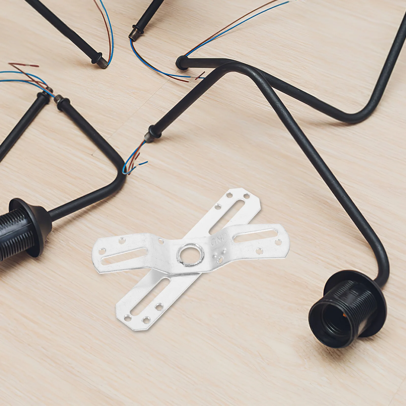 2 set Universal Lamp Mounting Bracket Stainless Steel Ceiling Light Rack Wall Light Fixture Parts Lighting Fittings Home