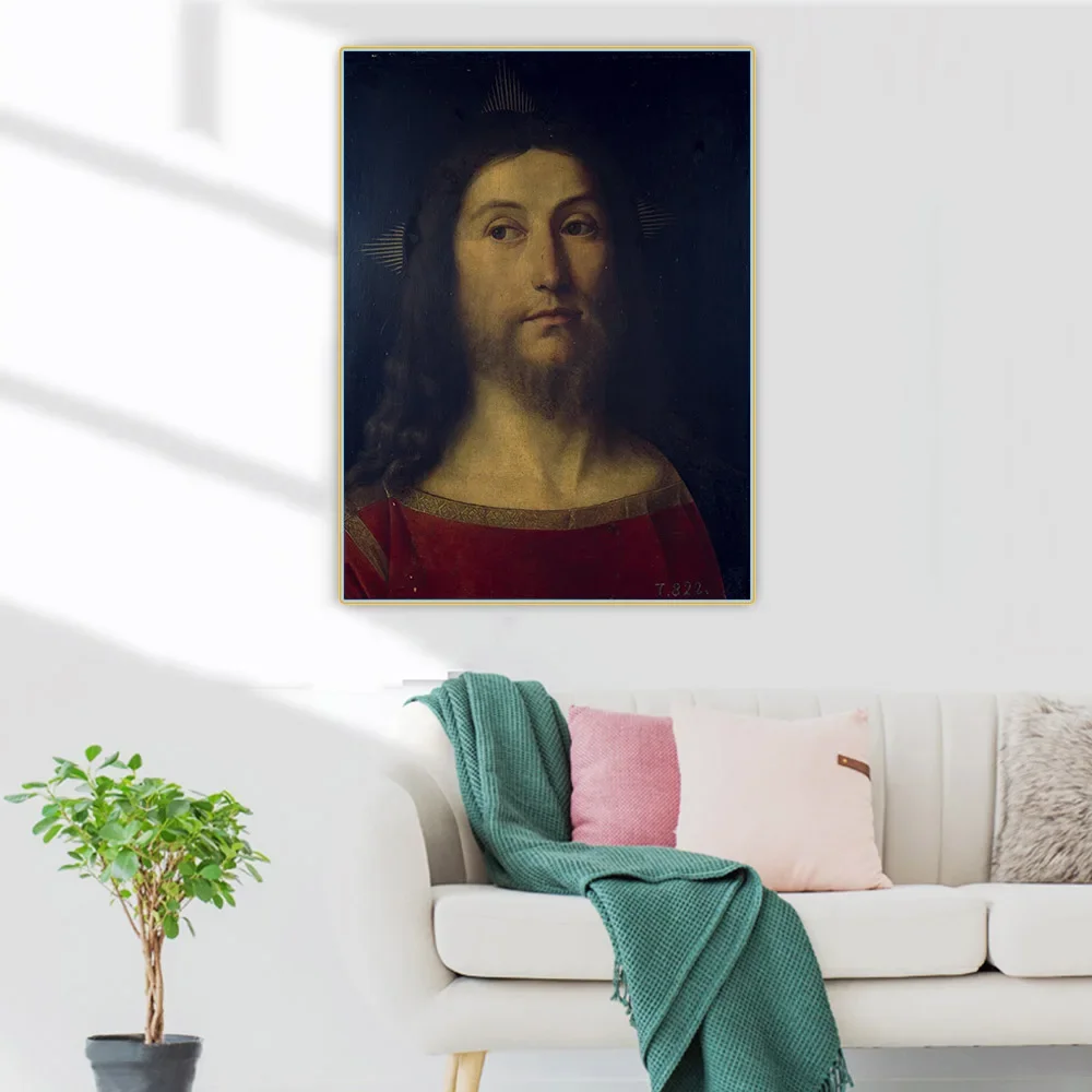 Citon Giovanni Bellini 《El Salvador》 lienzo pintura al óleo obra de arte póster imagen pared fondo decoración decoración del hogar
