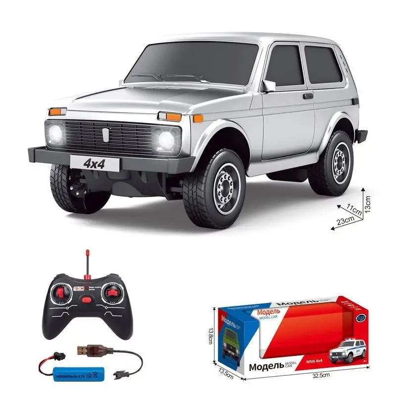 1:12 Simulation Russian Niva Off-Road Vehicle Remote Control Car Toy Charging Lada Pickup Truck Car Model Kids Adult Gift Toy