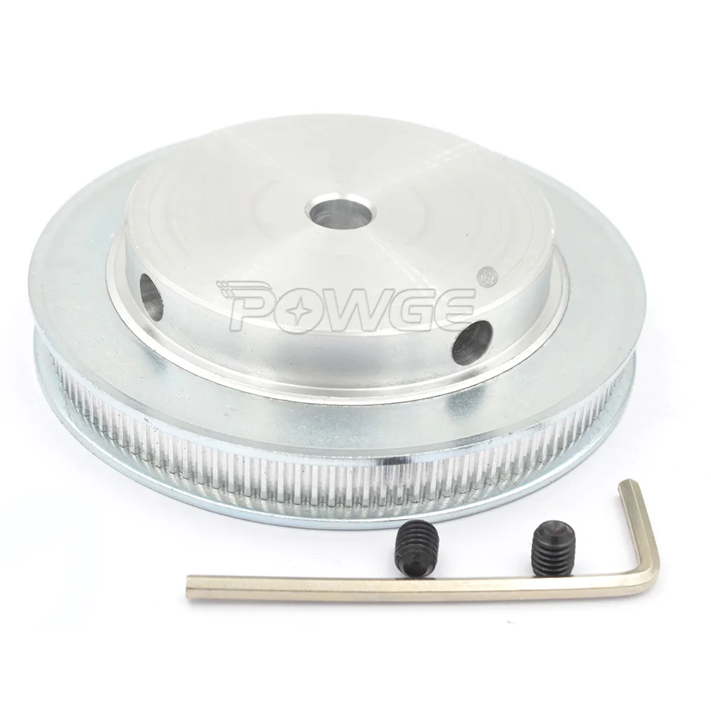 POWGE 120 Teeth 2GT Timing Pulley Bore 6-14mm Fit W=6/10mm 2GT Synchronous Belt 120T 120Teeth GT2 Pulley 3D Printer 120-2GT