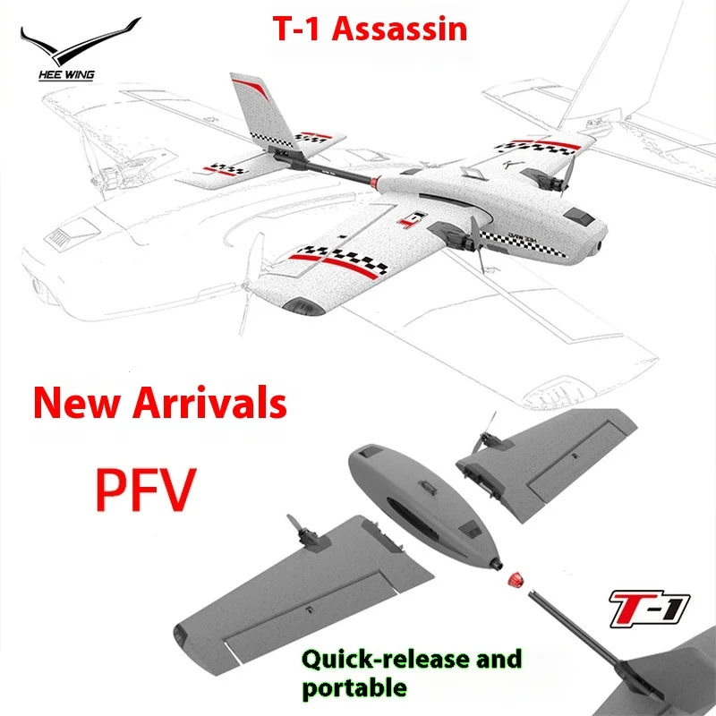 

Heewing Assassin T-1 Fpv Fixed Wing Glider Easy Carry Quick Release Durable With Flight Control Remote Control Airplane Toy