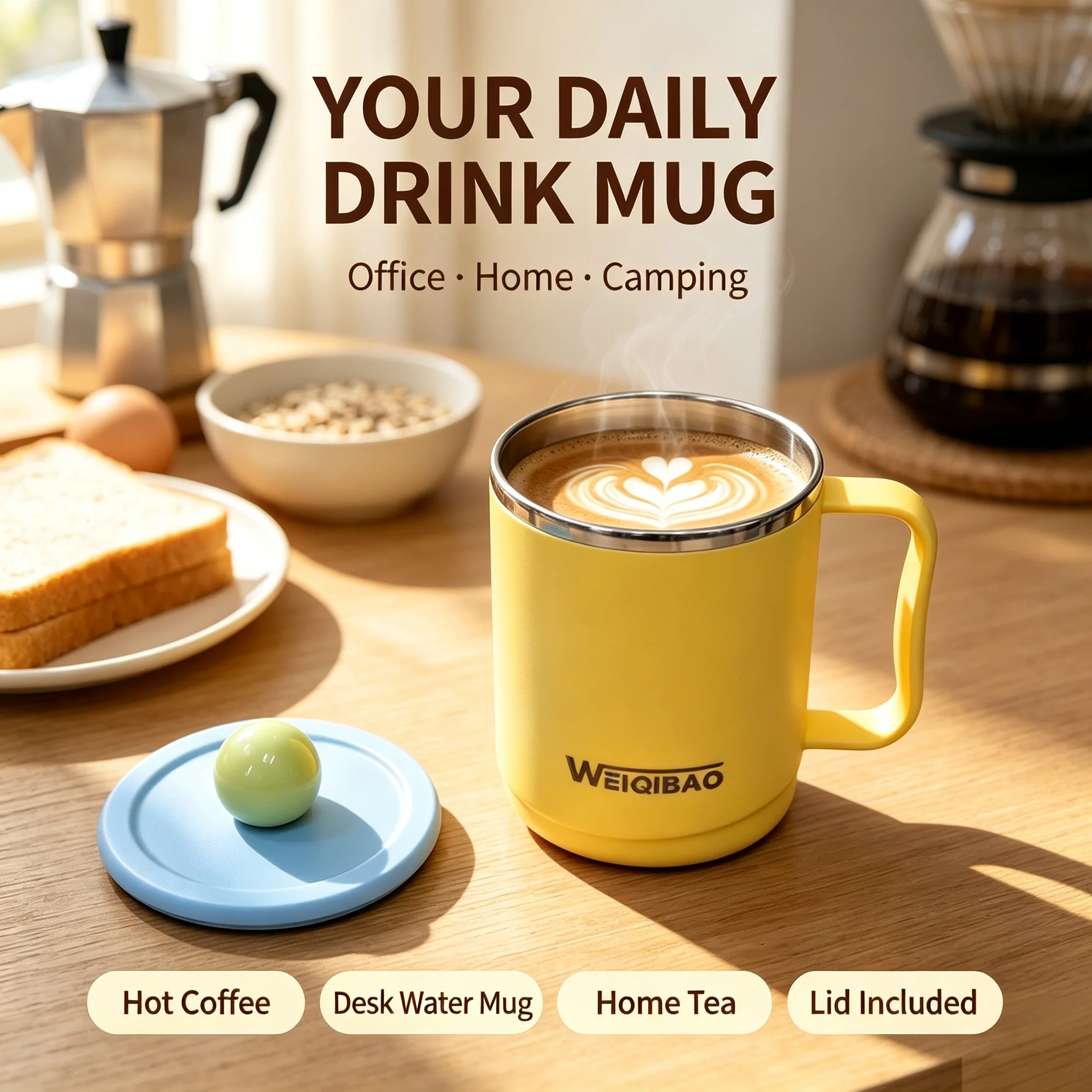 Kubek ze stali nierdzewnej 304 – Coffee Tea Uses recenzja i cena