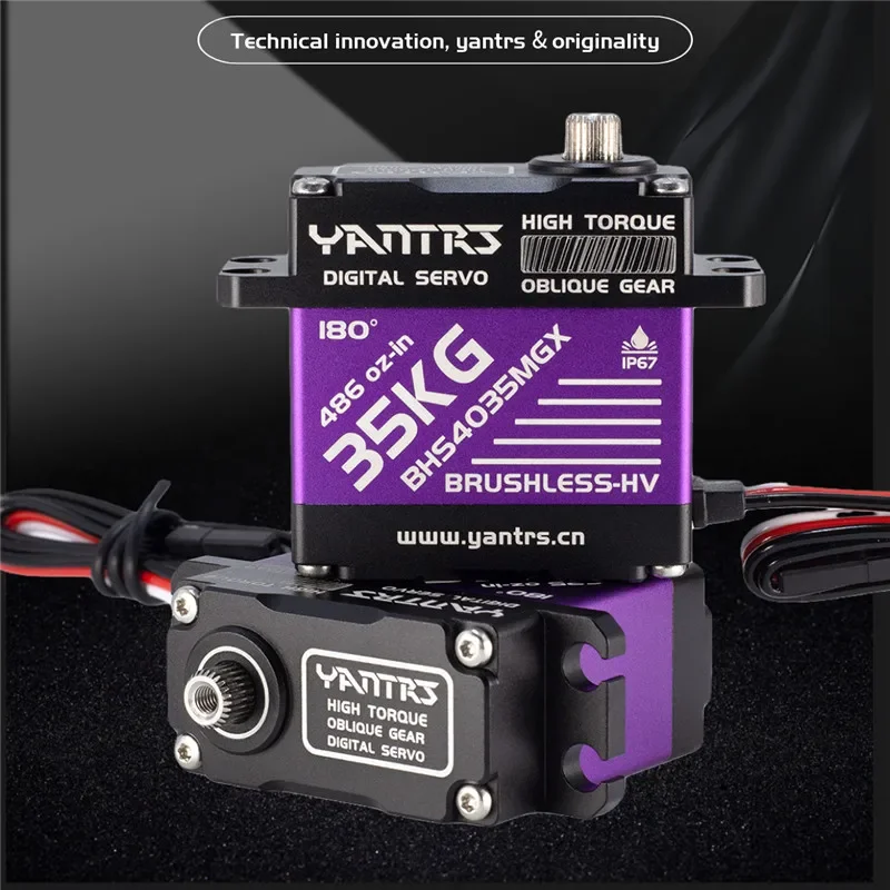 

YANTRS 35KG Brushless Servo 8.4V Waterproof Digital RC Steering Gear For RC Car Boat Helicopter Helical Gear High-speed