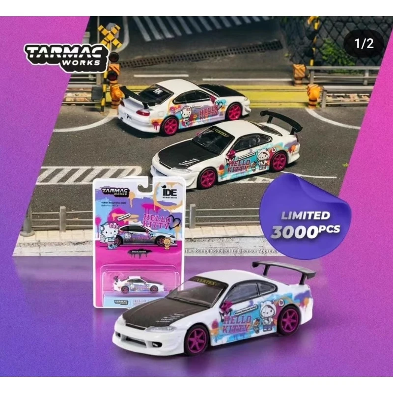 1-64-indonesia-ide-limited-edition-hello-kitty-s15-alloy-die-cast-static-miniature-simulation-car-collectible-toy-model-gift
