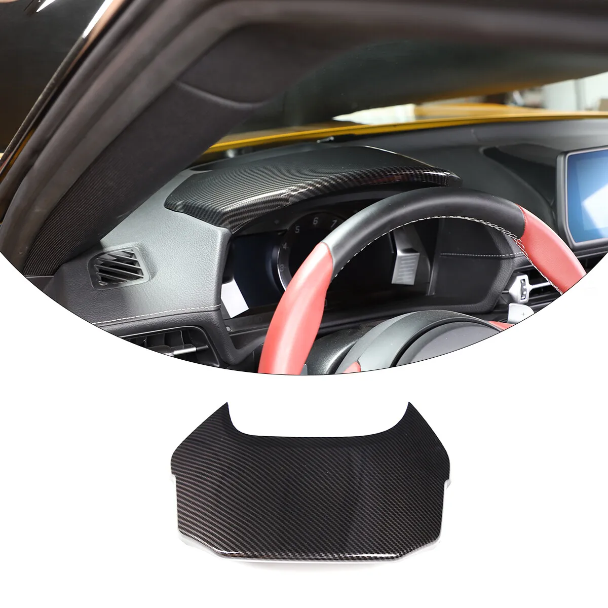 

Накладка на верхнюю панель приборной панели из карбона LHD для Toyota GR Supra A90 A91 MK5 2019-2025: Стильные аксессуары для тюнинга