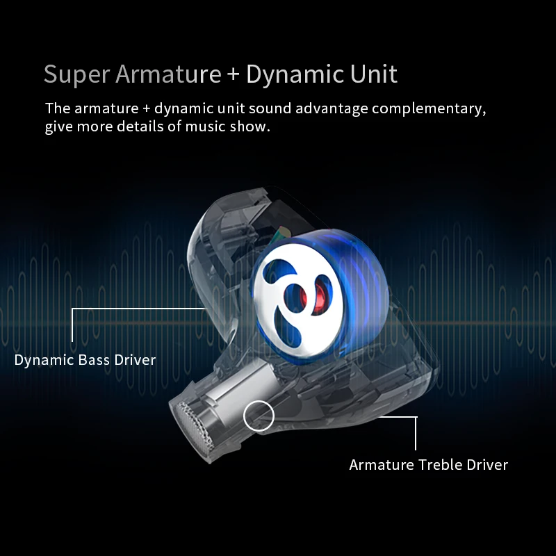 سماعات Kz zst سلكية 1dd + 1ba برامج تشغيل ديناميكية ودرع داخل الأذن وشاشات عزل الضوضاء سماعات رأس رياضية للموسيقى هاي فاي