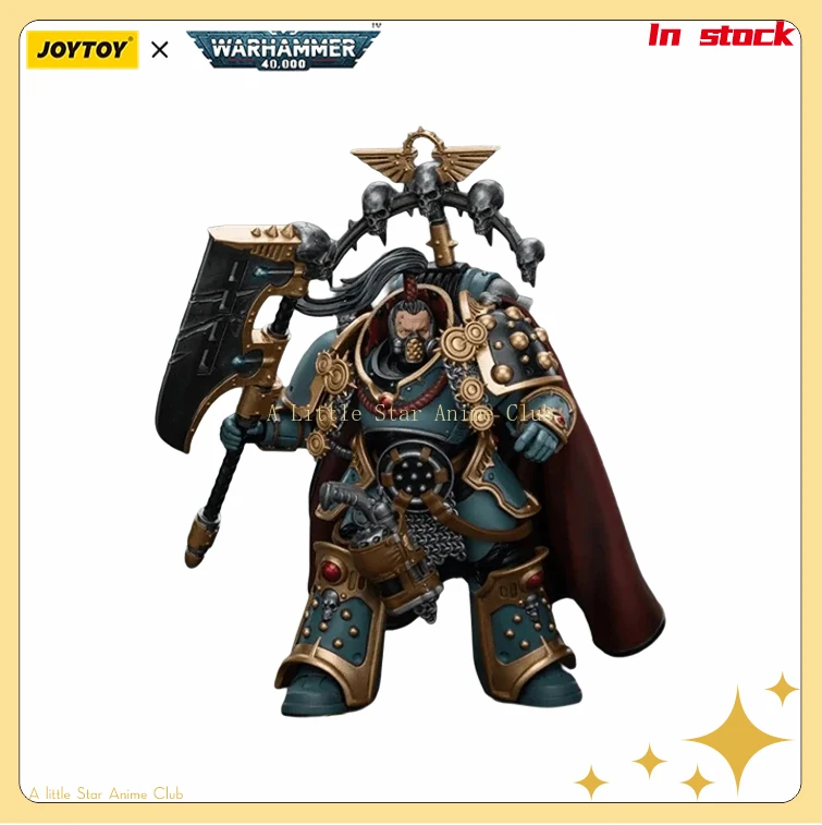 

In Stock Original JOYTOY Warhammer 40K Sons of Horus Archon Equipped with Energy Ax 1:18 Movable Soldier Model