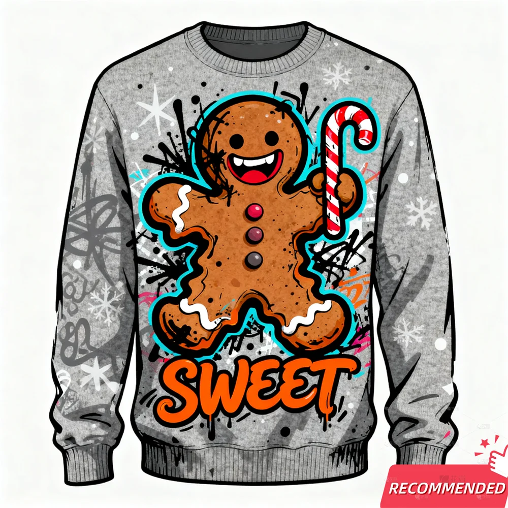 سانتا القبيح عيد الميلاد البلوزات بطة صفراء و ثلج مضحك ثلاثية الأبعاد مطبوعة رجالي سترة عيد الميلاد عطلة طاقم الرقبة البلوفرات بلوزات