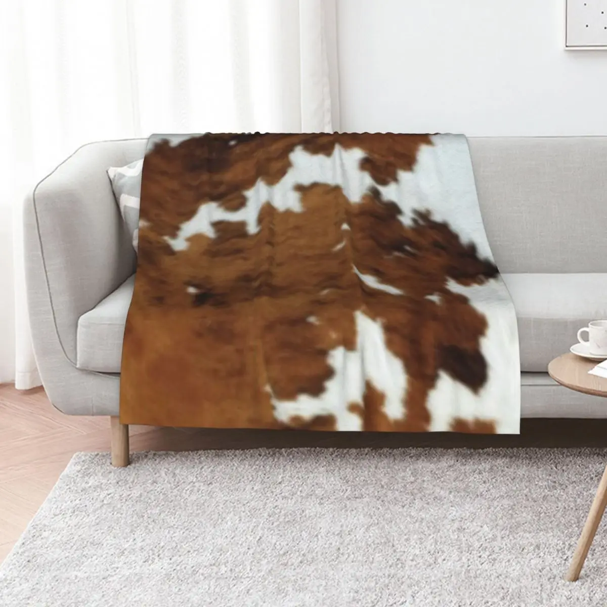 

Brindle Cow Hide Throw Blanket Heavy Beautifuls Winter beds Beach Blankets