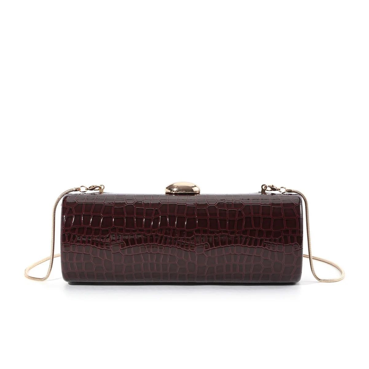 Luxury Leather Evening Bag For Women Baguette Handbag Purse Wedding Dress Party Banquet Clutch Bags Female Shoulder Bag