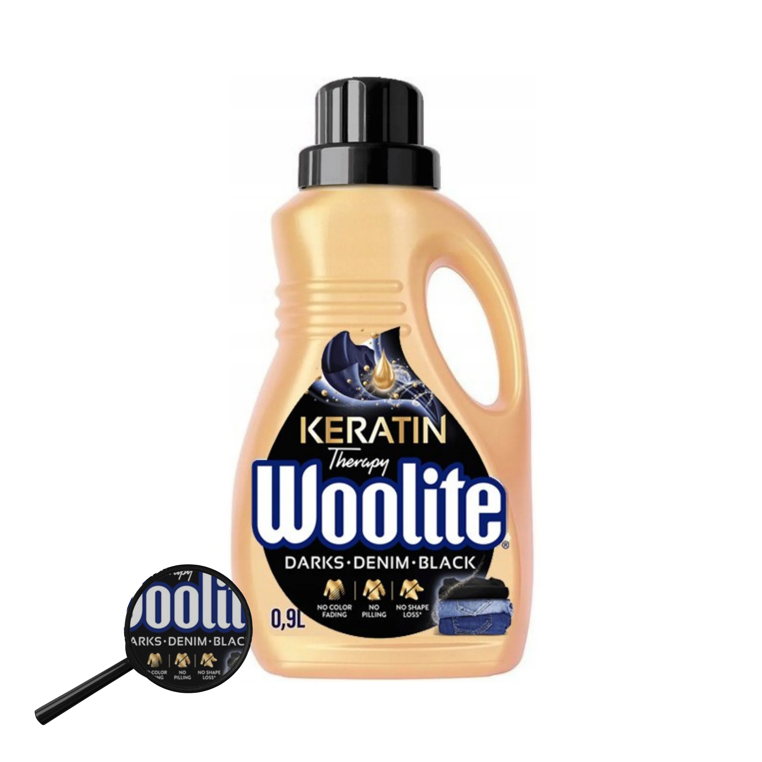 Terapia de queratina líquida para lavandería Woolite oscuro/Denim/negro para oscuro 900ml
