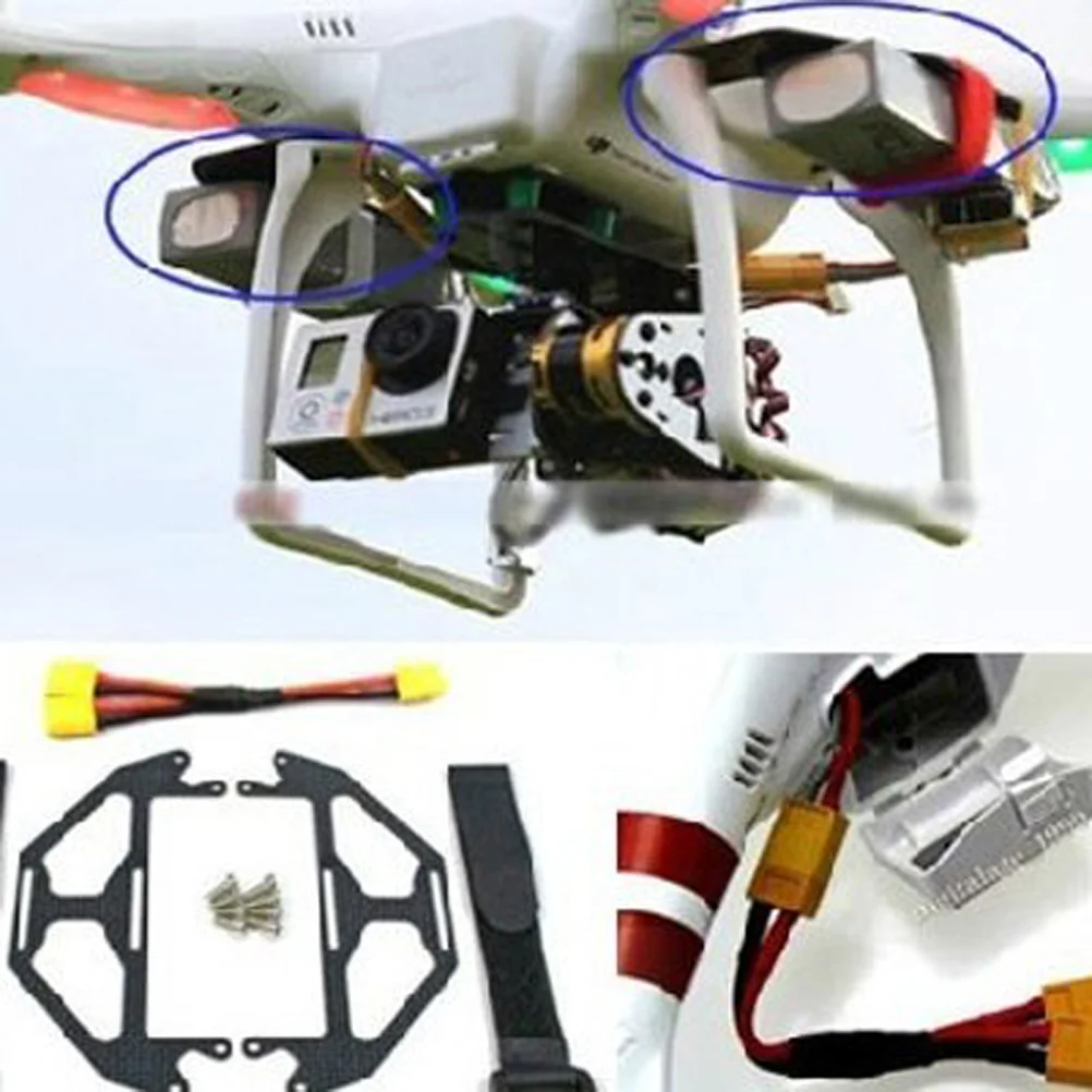 Parallel Connector Cable Dual Y Splitter For Phantom Durable Plastic Extension Parallel Cable Game