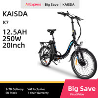 KAISDA K7 E-Bike for Women Adult 250W Motor Electric Bike 36V 12.5Ah Battery 20 Inch Rubber Tires City Commuter Electric Bike