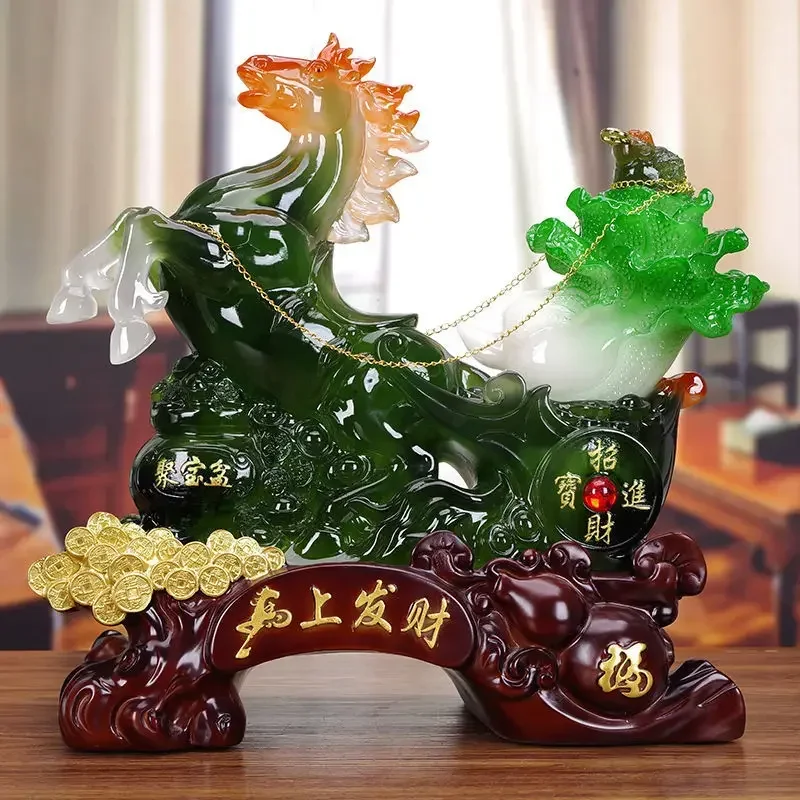 Feng Shui Immediately Horse Ornament Fortune Horse To Success Living Room Wine Store Opening Decor