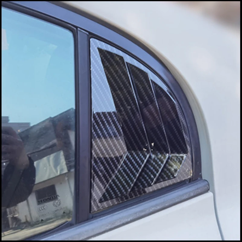 

For Honda Civic Sedan 2006-2010 8th Rear Window Shades Shutter Louver Vent Cover Sticker Trim Decorate Car Styling Accessories