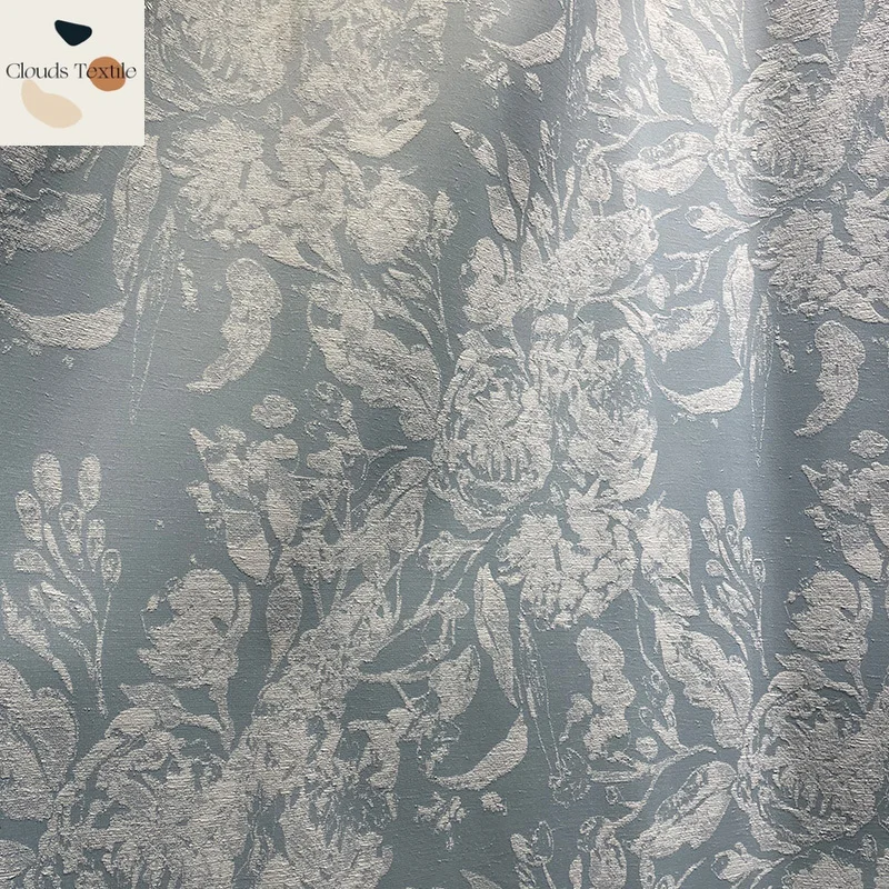 

Custom Size！！French Light Luxury Jacquard High Precision Thickened Blackout Curtains for Living Dining Room Bedroom Decor Window