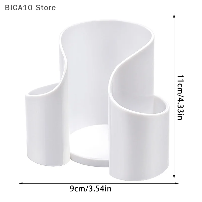 Dispensador de bastoncillos de algodón con 2 compartimentos, hisopos de algodón, soporte redondo para almohadillas, organizador de contenedores de baño, plástico