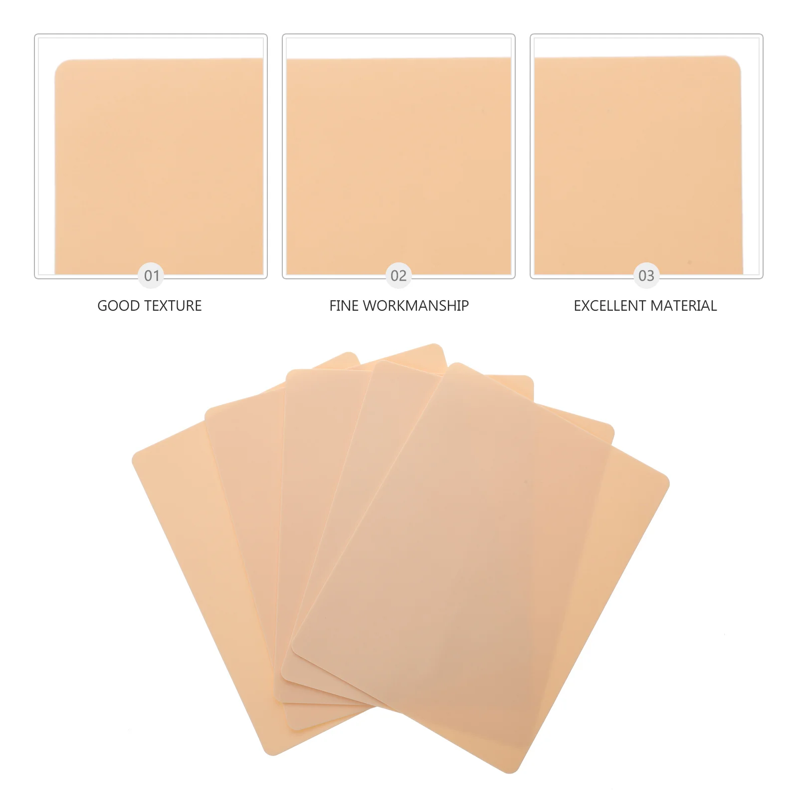

5Pcs Silicone Tattooing Practice Skin Blank Sheets for Beginners Artists Beauty Salon Training Practice Tool Blank Skin Sheet