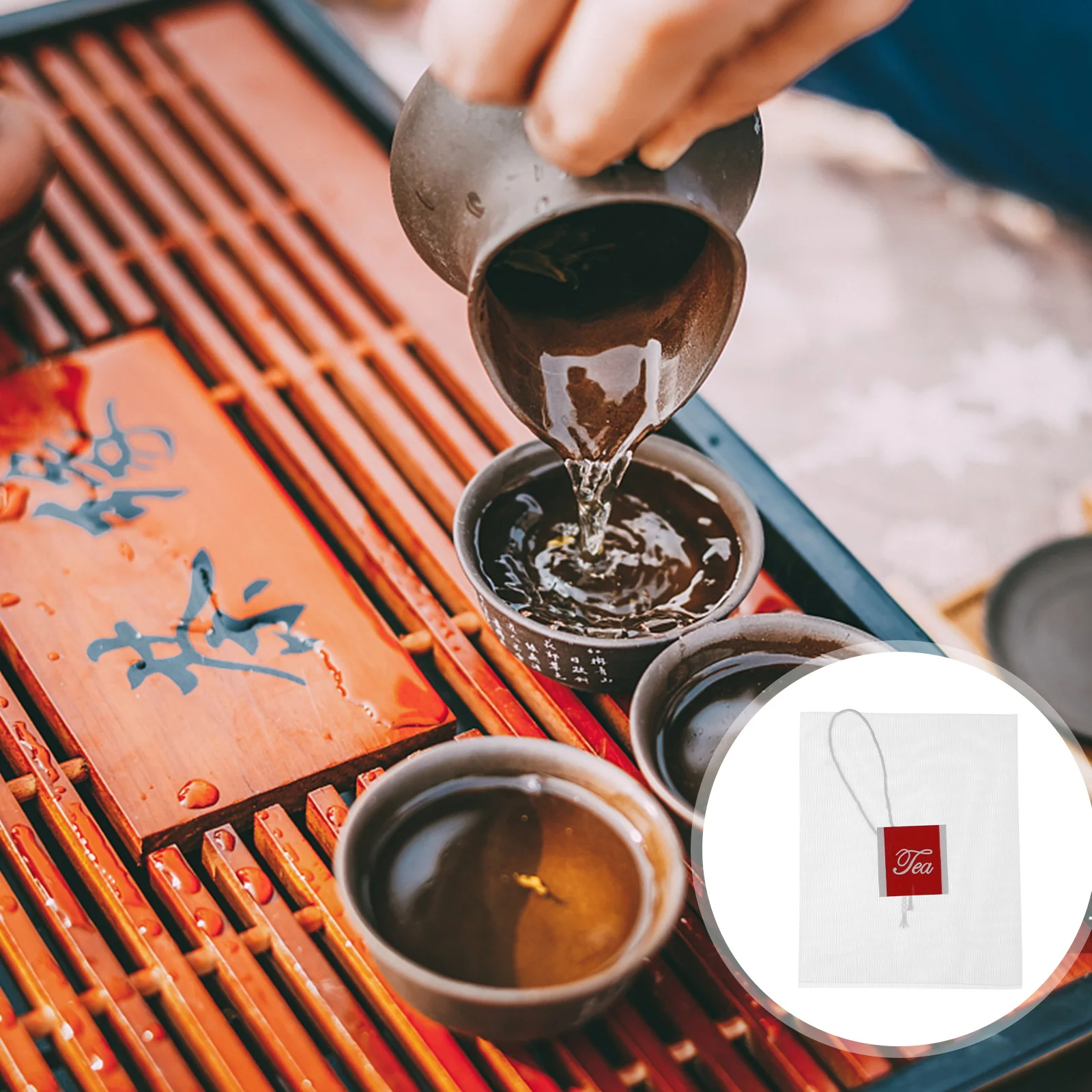 

100Pcs Tea Filter Bags Drawstring Disposable Heat Resistant Seal Bag for Loose Tea Coffee Spices Filter Bag Empty Bags