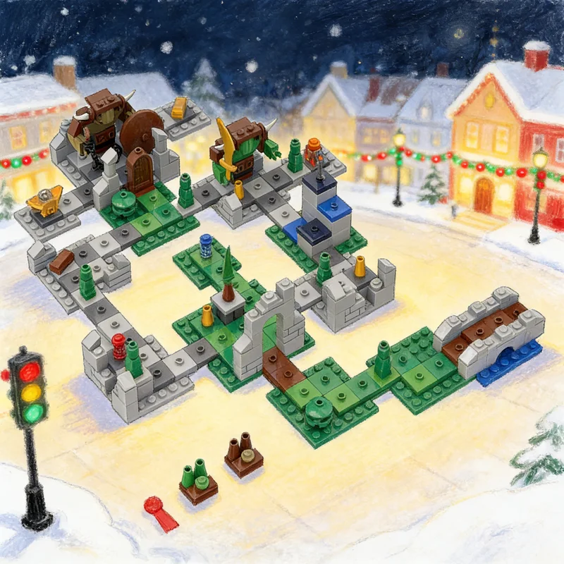 

303pcs MOC Gates Of Elsruck From Heroica Plus Expansion Games Model Building Blocks Toy Gift Creative Display Collectible Desk