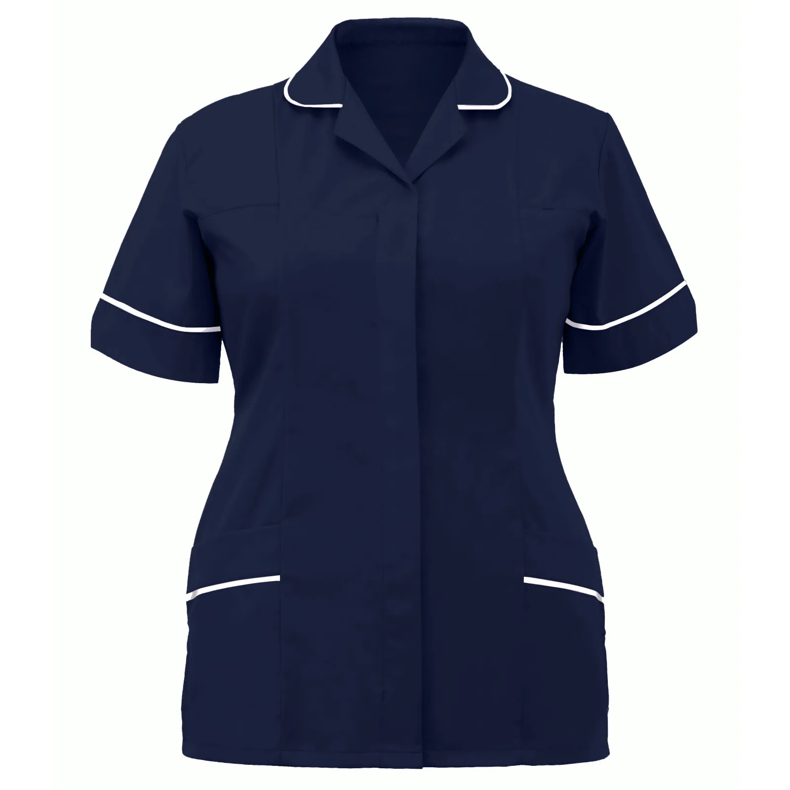 Solid Color Women's Operating Room Nurse Uniform Tops Short Sleeve Workwear V-Neck Medical Tops T-Shirt Clinic Scrubs Tops