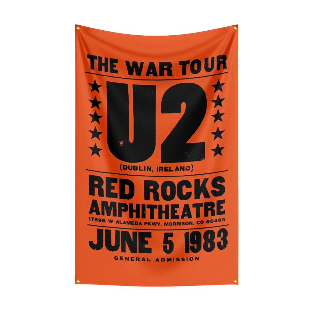 3x5 Ft Heavy Rock Band-U2s Flag Polyester Digital Printing Banner for Bedroom Wall Art Out Door Tapestry Decoration