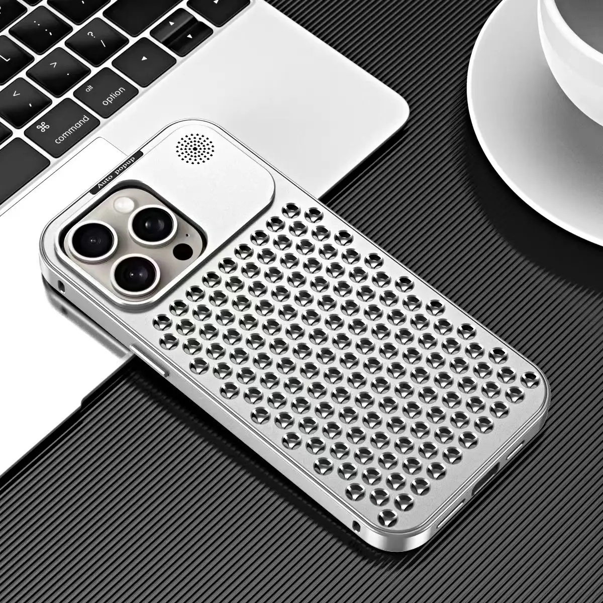 

Luxury Aluminum Heat Dissipation Phone Case For iPhone 14 13 15 16 Pro Max 16Plus Metal Hollow Fragrance Cooling Removable Cover