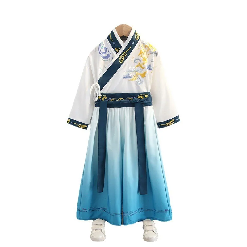 Kids Hanfu Traditional Chinese Robe Set School Clothes Style Ancient Children's Performance Students Boy Modern Hanfu Kids