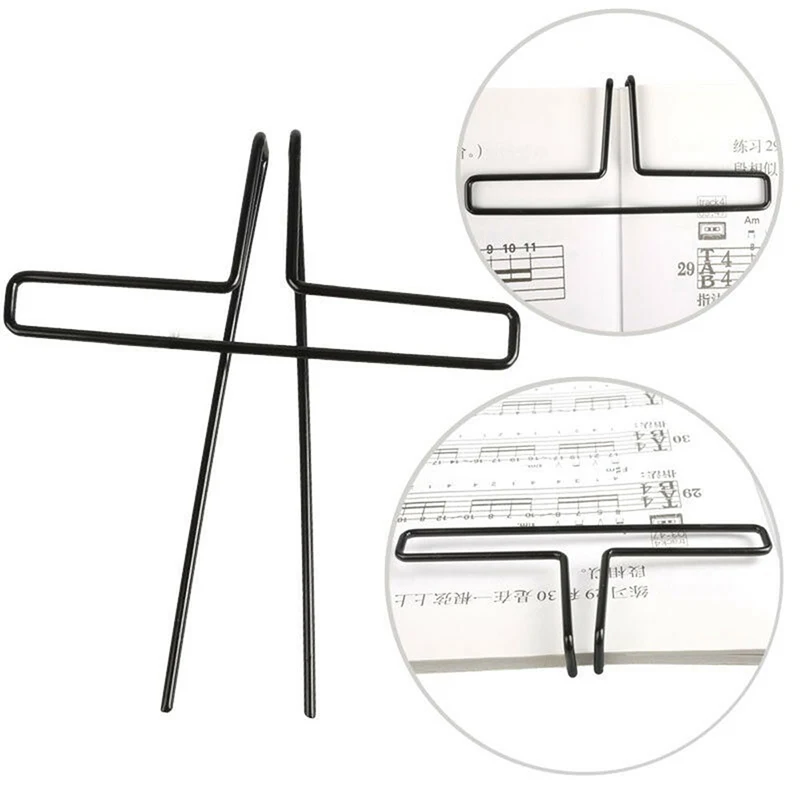 Creative Metal Music Book Clips Hollow Out Page Holder Pianos Stands Holder Guitar Piano Musician Helper Song Book Page Clips