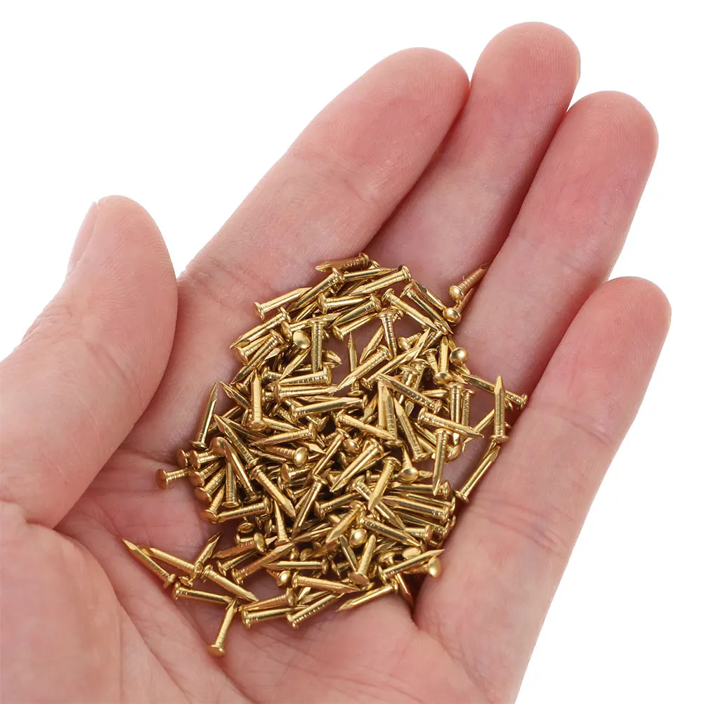 

100Pcs Small Copper Nails Precision Craft Nails for Fixing Furniture and DIY Home Decoration Projects Copper Hanging Nail