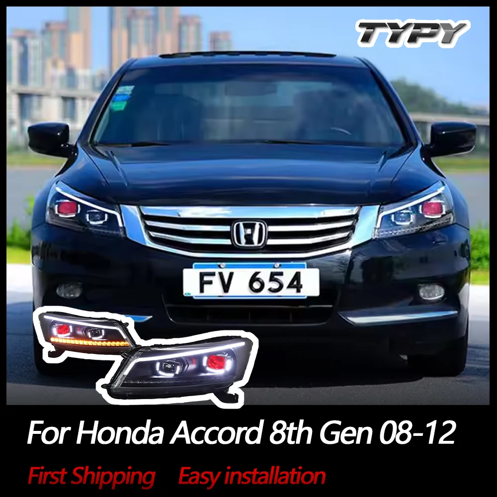 

Auto Accessories Full LED Head Lamps For Honda Accord 8th Gen 2008-2012 Headlights Assembly Sequential Turn Signal