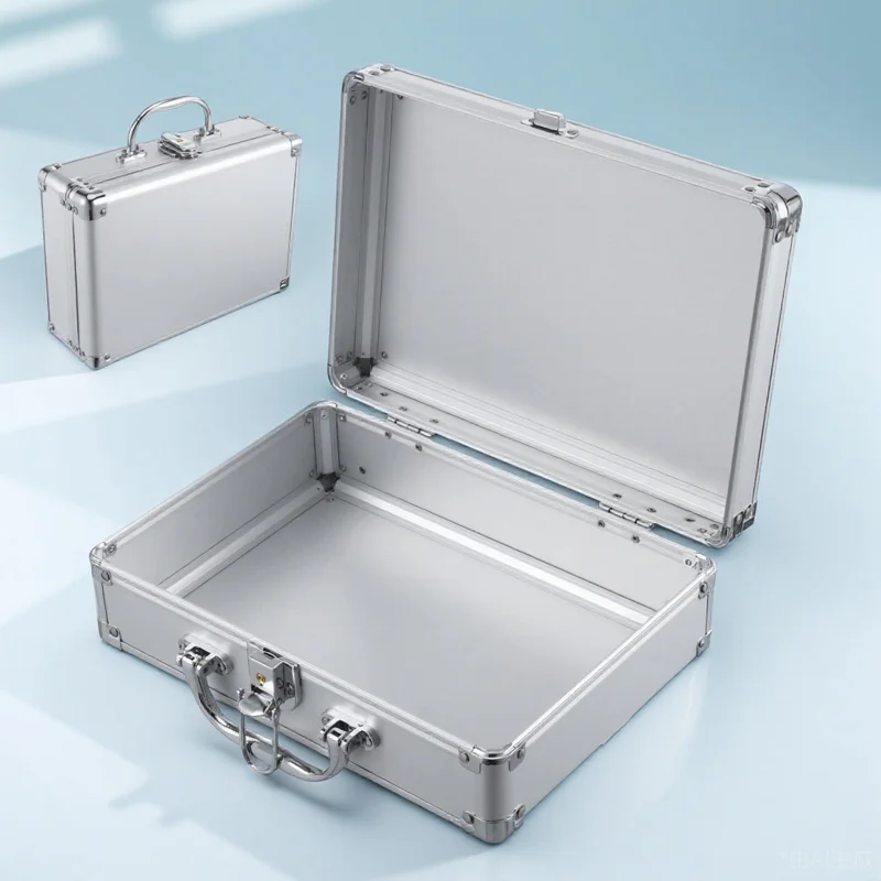Aluminum Alloy Tool Case Hard Carrying Briefcase Portable Storage Box Makeup Camera Accessories Metal Case Briefcases for Men