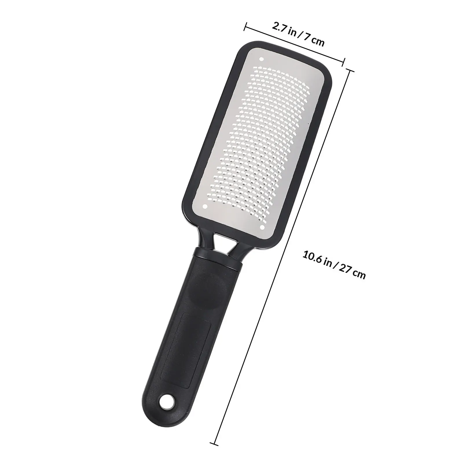 2Pcs Stainless Steel Foot File Set Ergonomic Non-Slip Handle for Pedicure Callus Remover Hard Skin Dead Skin Exfoliator Foot
