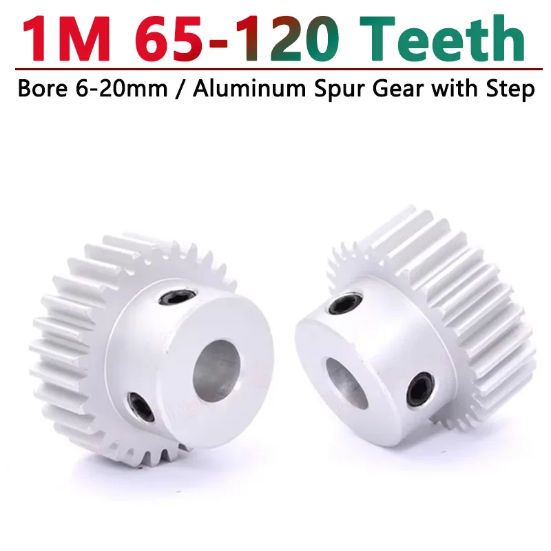 

1pc 12T-60T 1M Aluminum Spur Gear 1 Mod Motor Gear 12 13 14 15 16 18 20 22 24 25 26 28 30 32 33 35 36 40 50 60 Teeth Bore 4-16mm