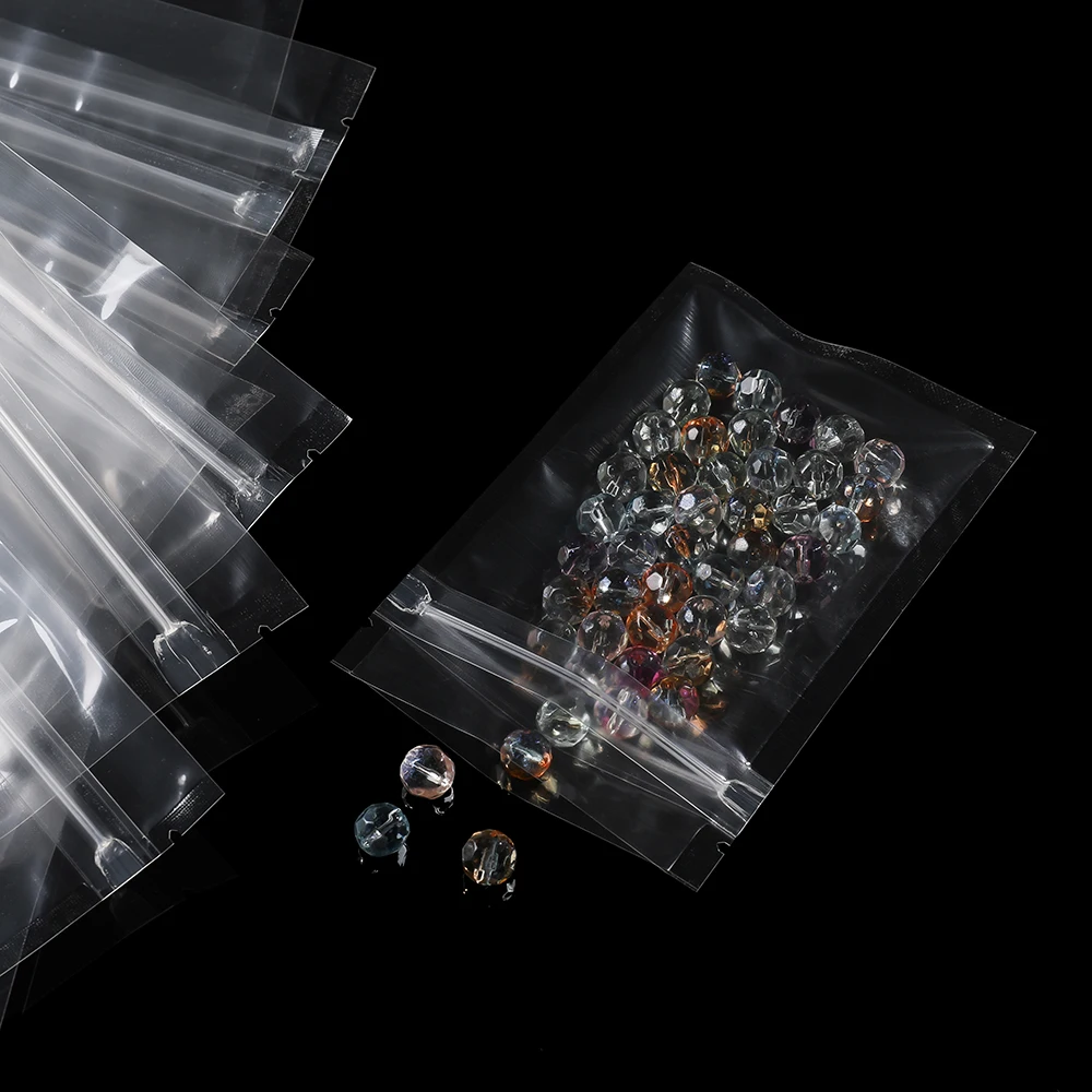 10/20/50 قطعة PET الذاتي حقيبة عزل متعددة الحجم المحمولة حقيبة التعبئة والتغليف لتخزين المجوهرات أقراط من الخرز عرض التعبئة والتغليف #4
