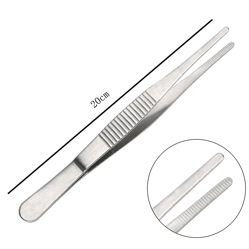 Aço inoxidável Long Straight Pinças, Medical Pinças, Dental Precision, Suculentas Plantas Clipe, DIY Alicate Ferramenta, 5pcs por conjunto