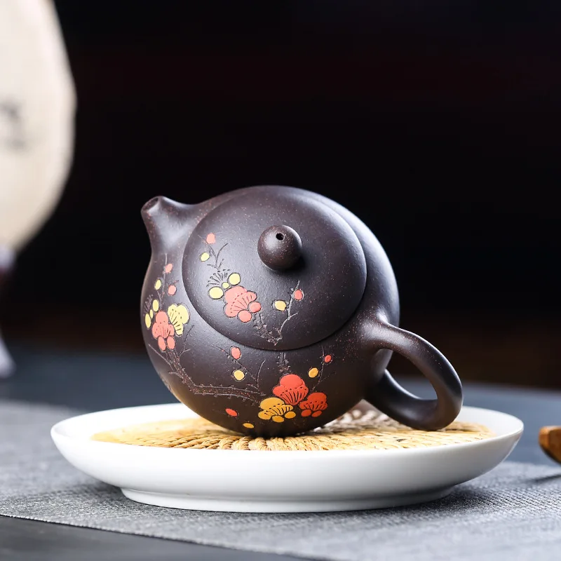 Imagem -03 - Chaleira Artesanal Boutique Roxa Bule de Argila Roxa Yixing Puer Tea Grupo Kung fu Shixi Zisha Teaware 180cc