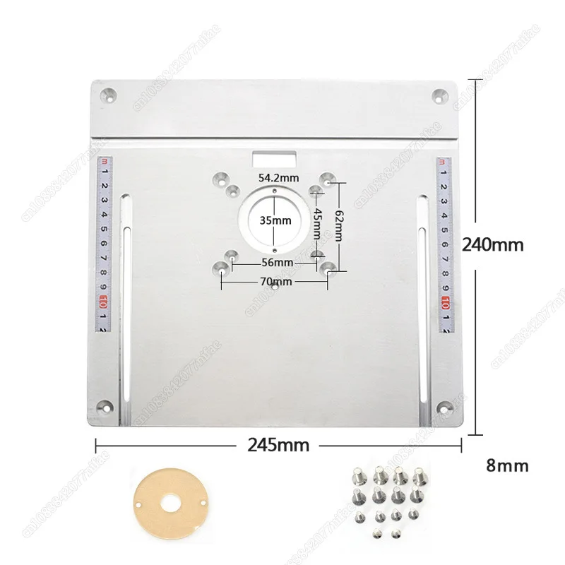 Aluminium Router Table Insert Plate Electric Wood Milling Flip Board With Miter Gauge Guide Set Table Saw Woodworking Workbench