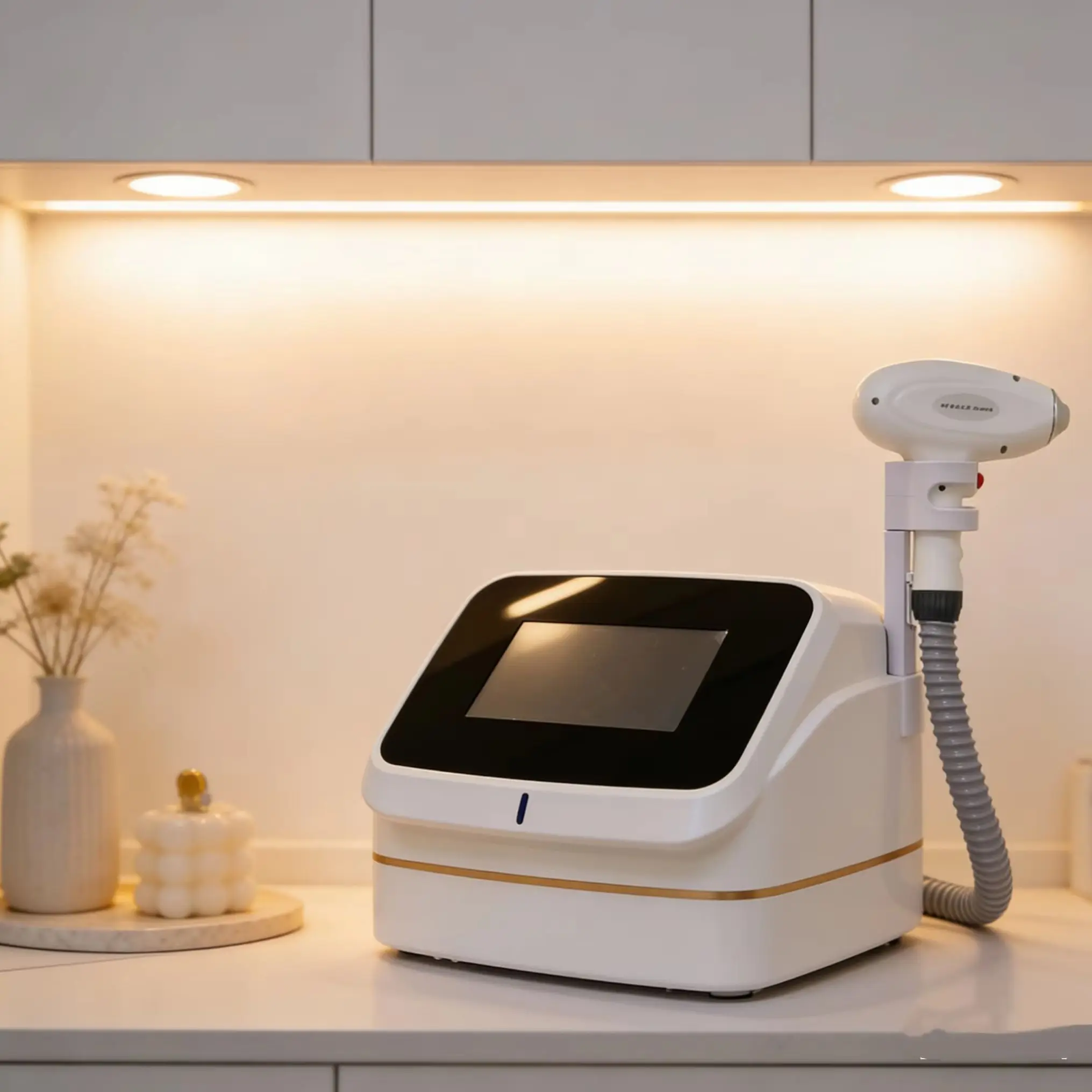 Mini Painless 808Nm Diode Lase Hair Removal Equipment With Ice Titanium Cooling Desktop Portable