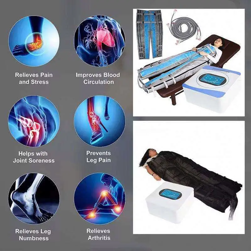 Lymphatic Drainage Leg Massager for Circulation Portable Neck Smart Air Pressure Pressothearpy Machine Pressotherapy
