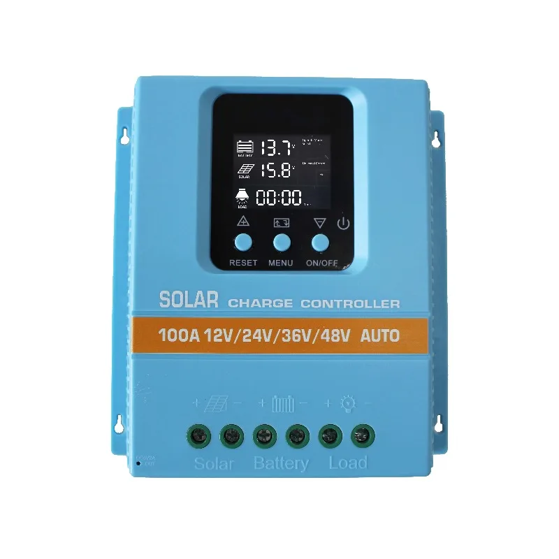 

Intelligent 100A80A60A Automatic Recognition 12/24/36/48V LCD Screen Solarladeregler