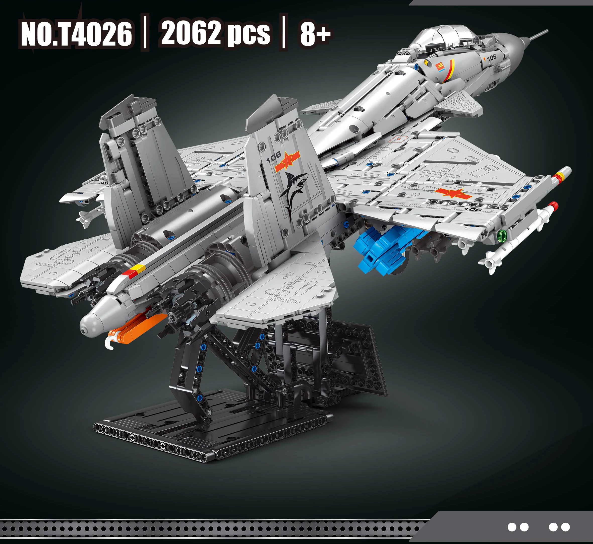 T4026 Fighter J-15 Plane Building Blocks set MOC Military educational Blocks toys for kids Christmas gift