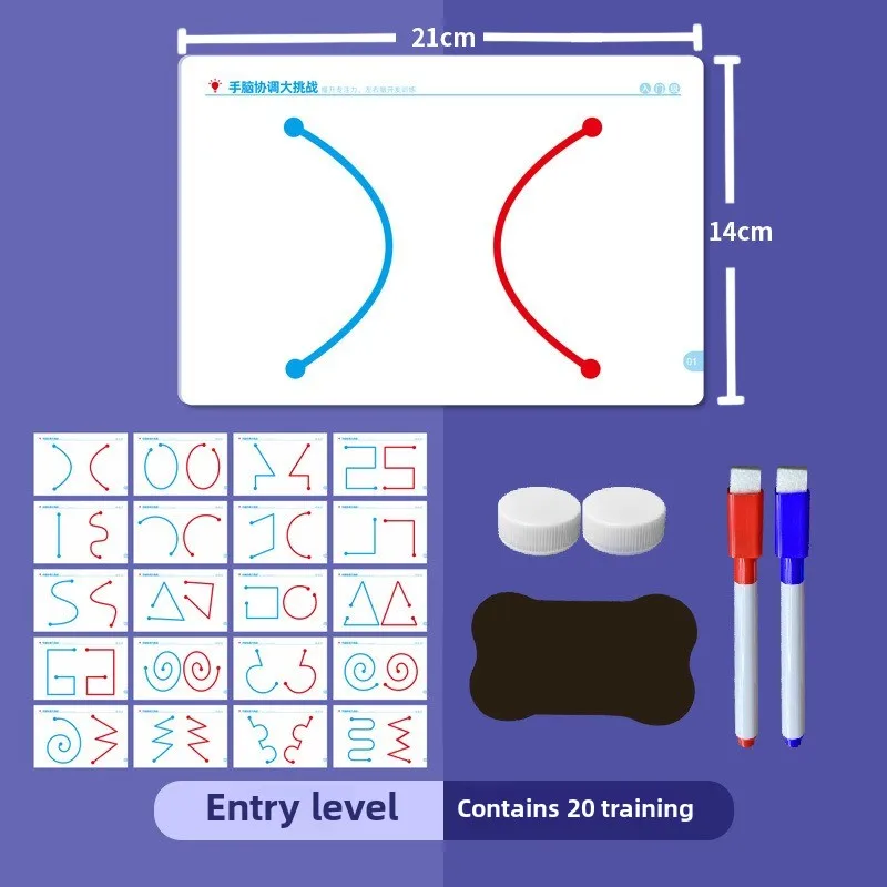 Hand-Brain Coordination Action Practice Development Set Used for Overall Brain Balance Attention Improvement Tool