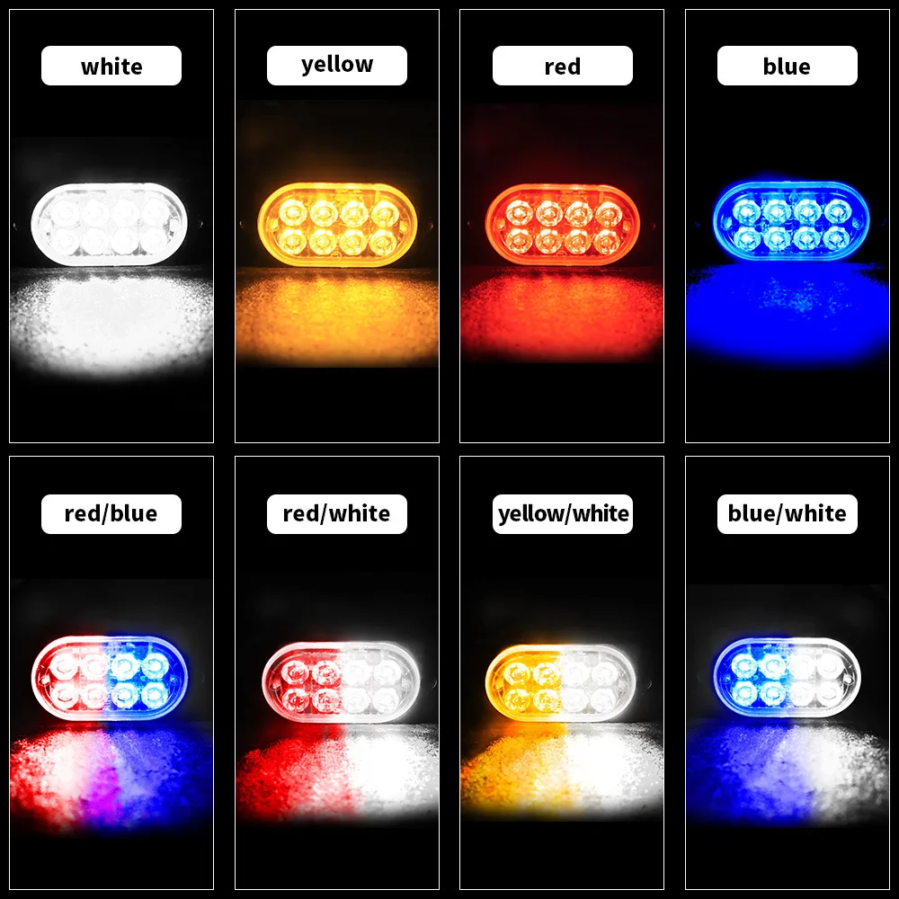 12-24 فولت إنذار الطوارئ ستروب شاحنة الجانب ماركر مصطربة وامض العنبر LED تحذير ضوء بار الشرطة فلاش لسيارات السيارات