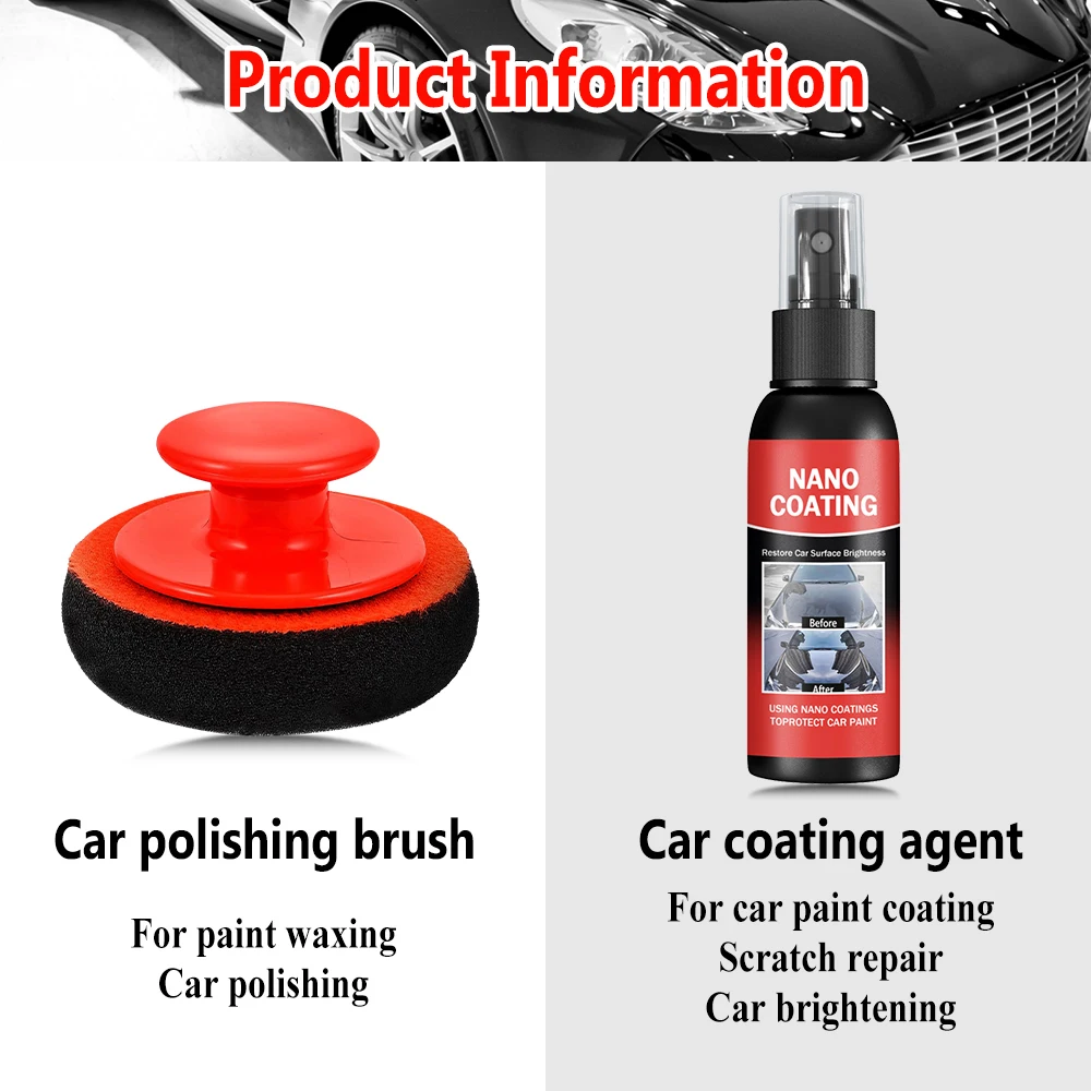 Car Nano Ceramic Coating Kit - Universal Professional Car Beauty, High Gloss Car Paint Repair Protection, Long-Lasting Gloss image 5