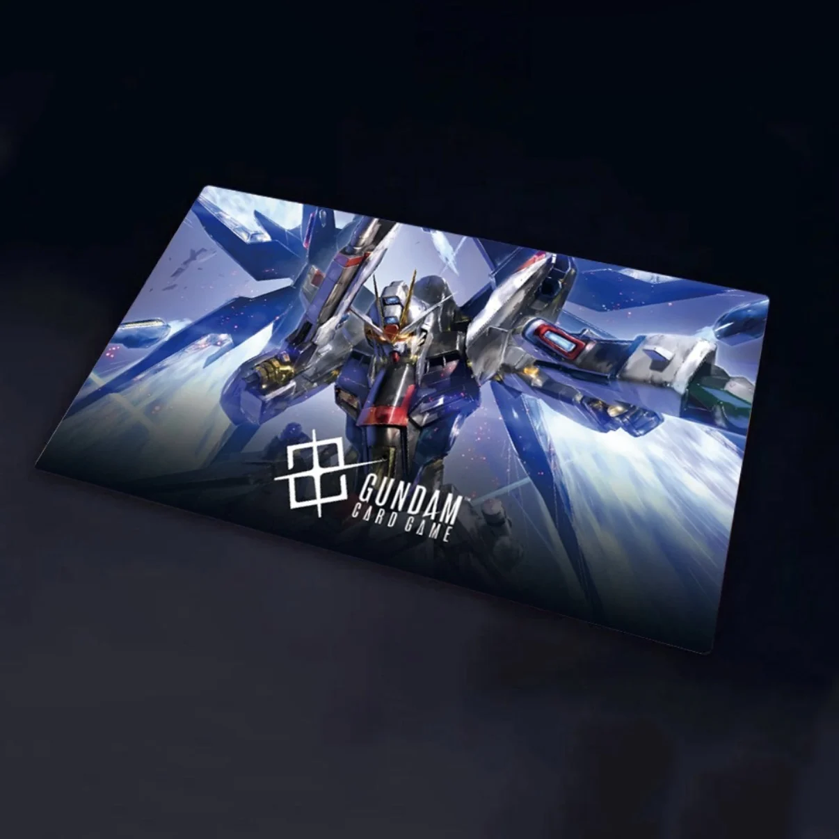 600x350mm Freedom Gundam Gb05 Deck Playmat 1.5mm NoSeamEdge Single Player Battle Surface Flash Rubber Board Game Card Mat Toy
