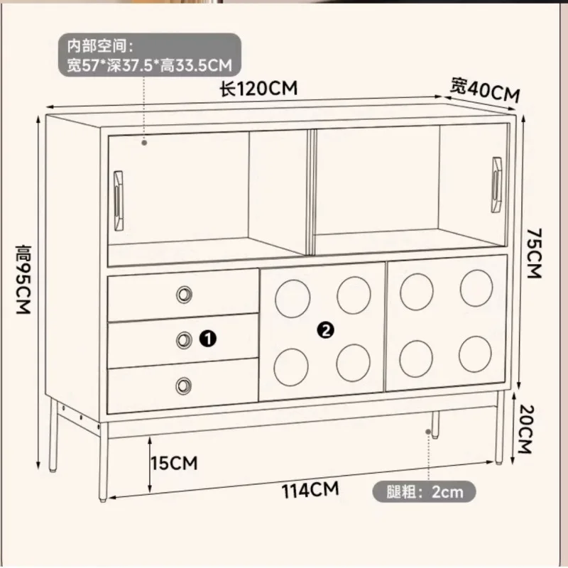 خزانة جانبية لتناول الطعام من الخشب الصلب بتصميم عتيق على الإنترنت، خزانة شاي من القرون الوسطى، شقة صغيرة، تخزين قديم #5