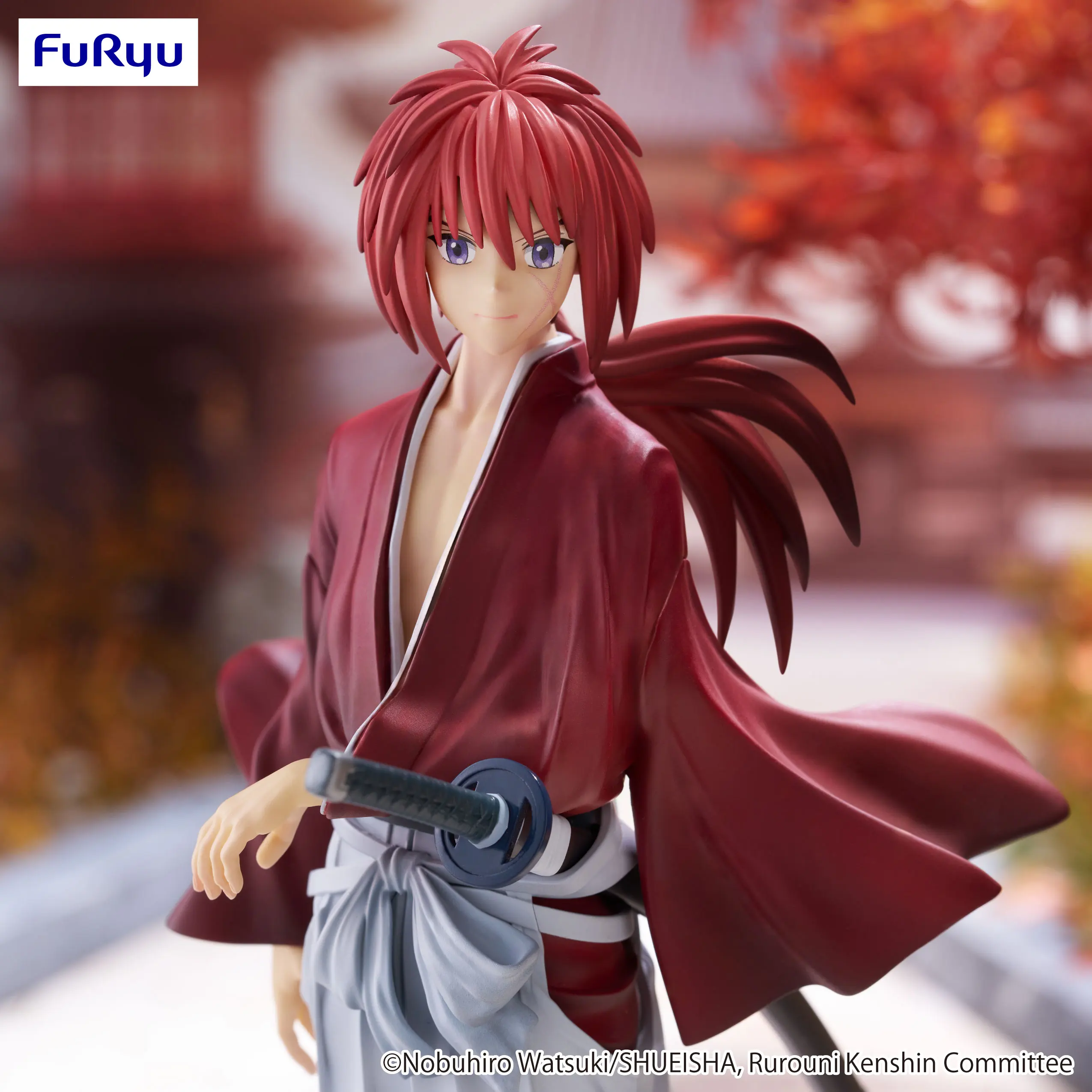 Bandai Original Furyu Anime Figure Rurouni Kenshin: Meiji Kenkaku Romantan Trio-Try-iT Figure Kenshin Himura Action Figurine